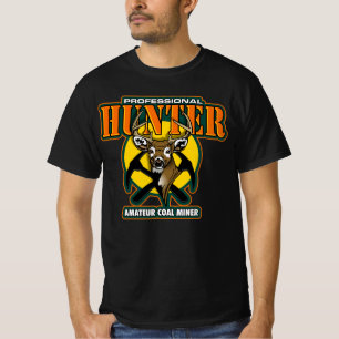 Camiseta CAÇADOR PROFISSIONAL, minerador de carvão amador