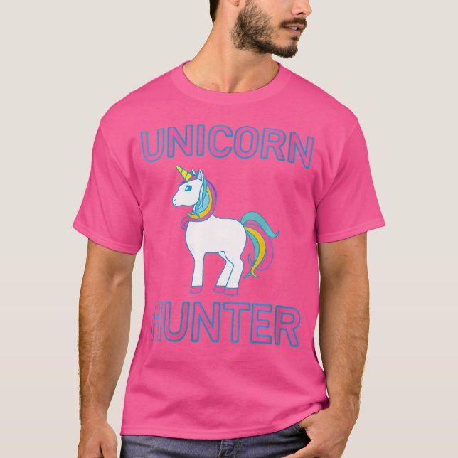 Camiseta Caçadora de Unicórnio Feminina Arco-íris Mito Cont (Frente)