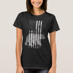 Camiseta Caçadores de Bandeiras Americanas do Urso de Caça 