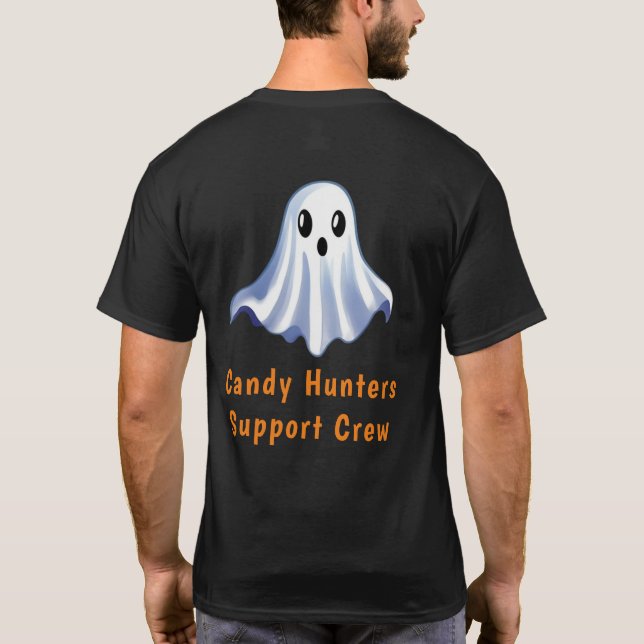 Camiseta Caçadores de Doces Fantasmas de Foguete Bonitos no (Verso)