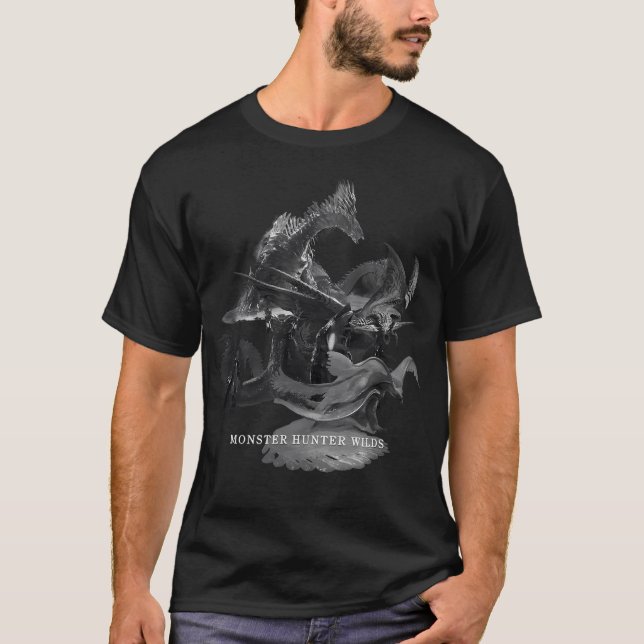 Camiseta Caçadores de Monstros Wilds Predadores Apex Em (Frente)