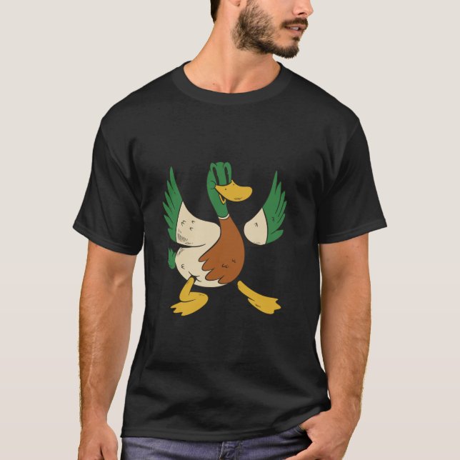 Camiseta Caçadores de Patos e Agricultores Diversão Animal  (Frente)