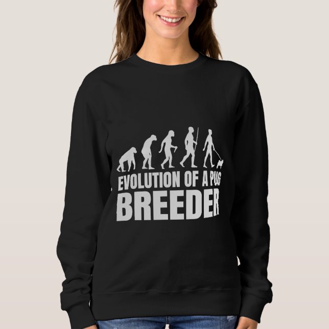 Camiseta Caçadores de Pug Humorísticos Evolução Citação Clá (Frente)