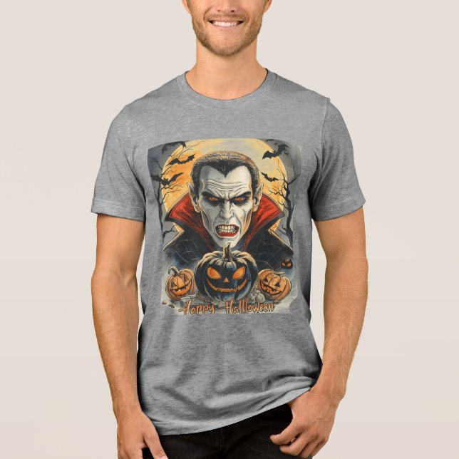 Camiseta Caçadores de Vampiros Sedentos de Sangue sob a Lua (Frente)