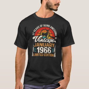 Camiseta Caçadores de veados de 57 anos Janeiro de 1966 57º