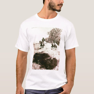 Camiseta Caçadores do bisonte americano (foto de b/w)