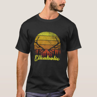 Camiseta Caçadores Elkaholic Retro Men Wilderness Hun