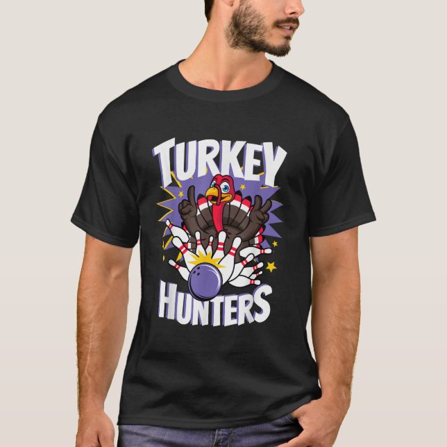 Camiseta Caçadores Engraçados Da Turquia - Ação De Graças - (Frente)