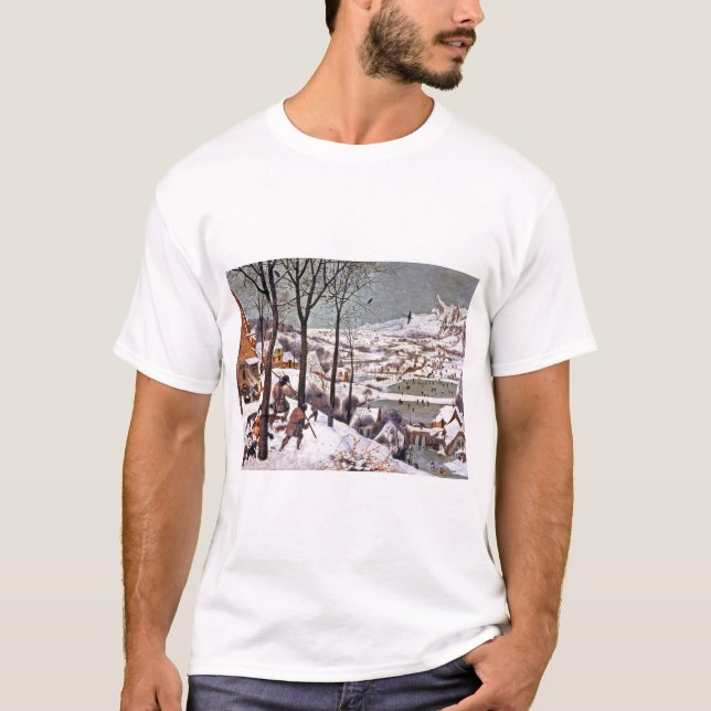 Camiseta Caçadores na neve, Pieter Bruegel, o Velho (Frente)