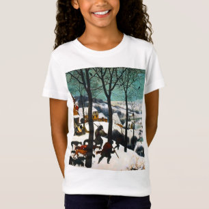 Camiseta Caçadores na Paisagem da Neve Pieter Bruegel
