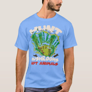 Camiseta Caçadores Não Animais Cogumelos Cogumelo Mistério