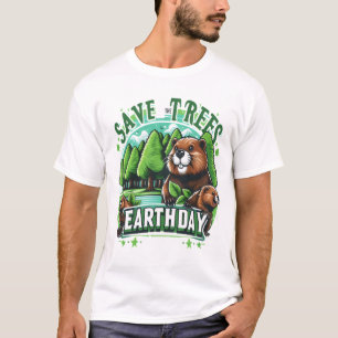 Camiseta Caçadores salvam árvores no dia da Terra