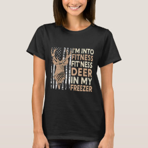 Camiseta Caçando lá estou na Malhação Deer Freezer Engraçad