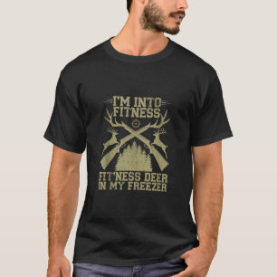 Camiseta Caçando, sou Malhação Ajustado Deer em Meu Freez