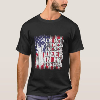 Camiseta Caçando, sou Malhação Ajustado Deer em Meu Freez