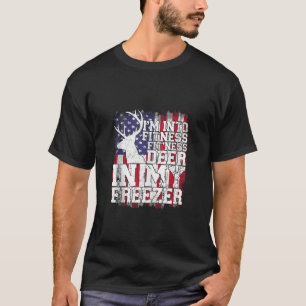 Camiseta Caçando, sou Malhação Ajustado Deer em Meu Freez