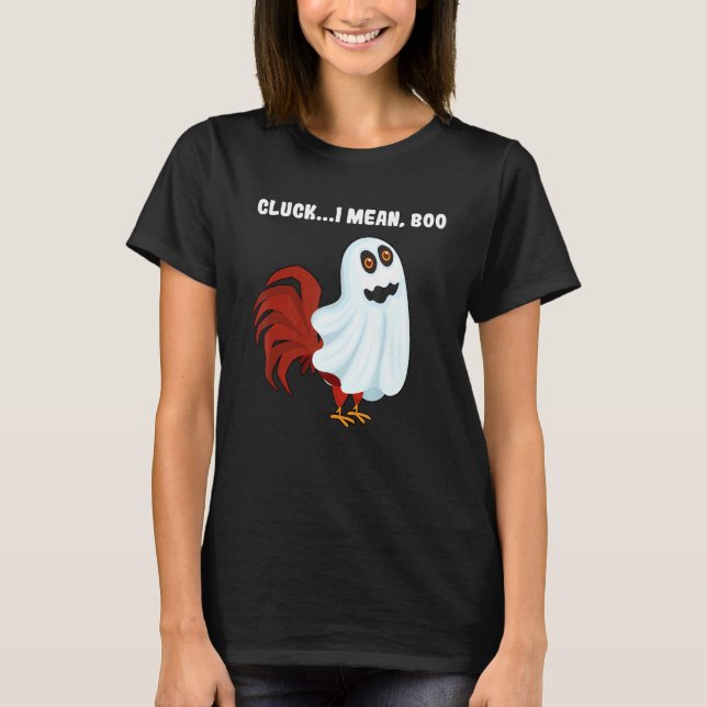Camiseta Cacarejo Quero Dizer Boo Fazendeiro de Frango Fran (Frente)