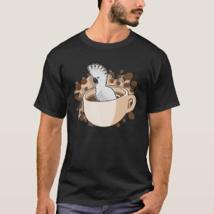 Camiseta Cacatua-leucotério Em Xícara De Café Papagaio Ave