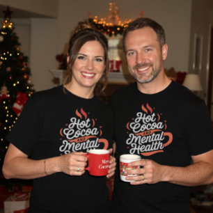 Camiseta Cacau quente e autoatendimento para saúde mental