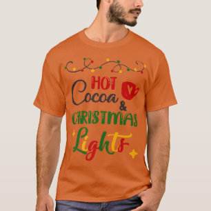 Camiseta Cacau Quente E Luzes De Natal Engraçados No Natal