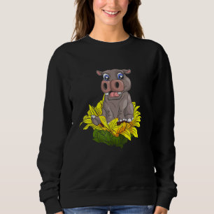 Camiseta Cachari Safari Africa Sunflower Zoo Baby Hippo