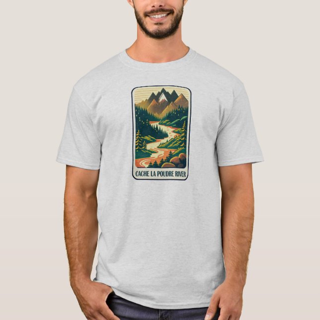 Camiseta Cache la Poudre River Colorado (Frente)