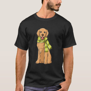 Camiseta Cachecol de Inverno do Golden Retriever Amante de 