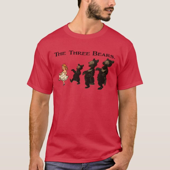 Camiseta Cachinhos Dourados e Os Três Ursos - Livro Infanti (Frente)
