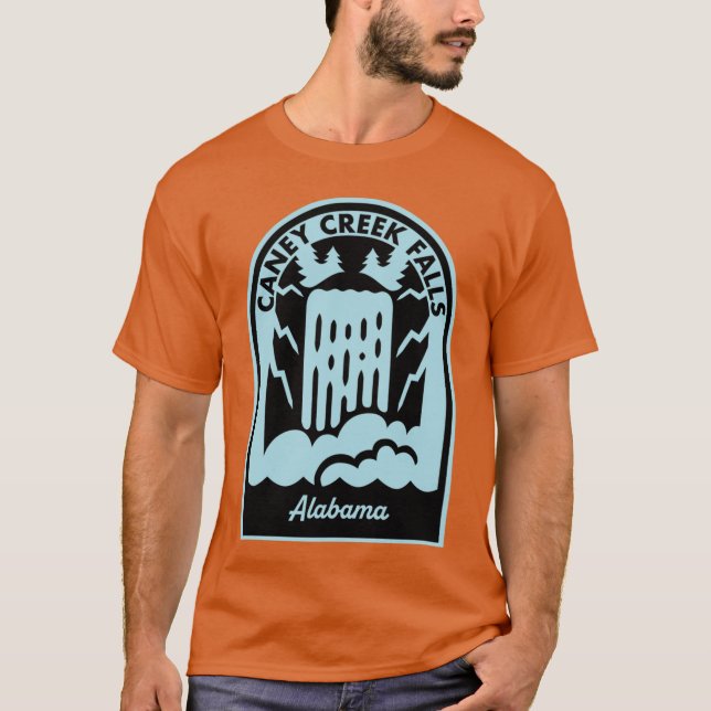 Camiseta Cachoeira Caney Creek Alabama Extragrande (Frente)