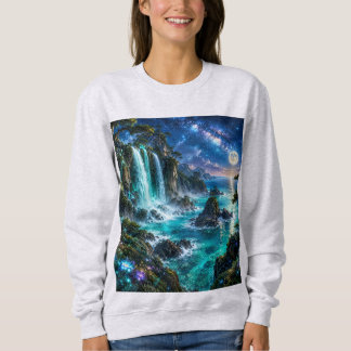 Camiseta Cachoeira de Fantasia Mágica na Costa do Oceano So