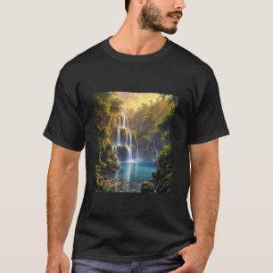 Camiseta Cachoeira Fantasia Pôr do Sol Selva