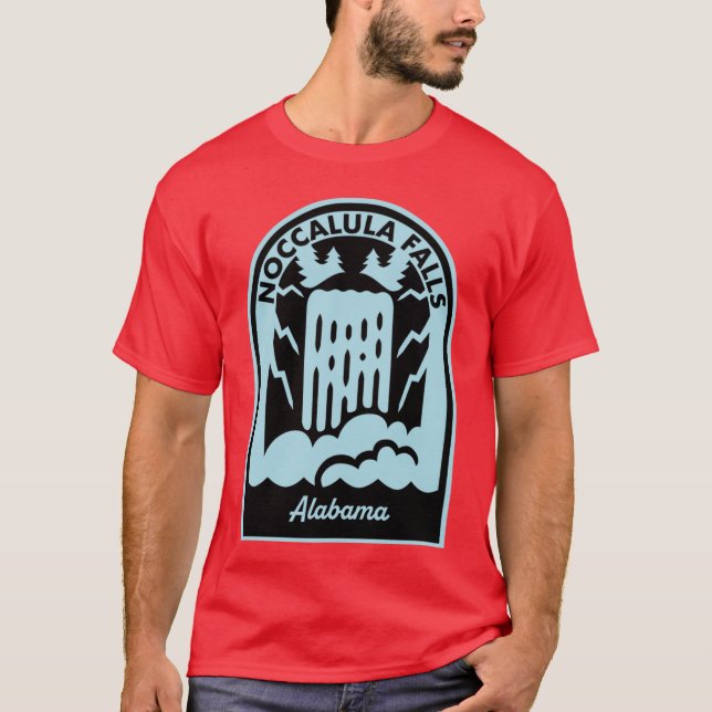 Camiseta Cachoeira Noccalula Alabama Extragrande (Frente)