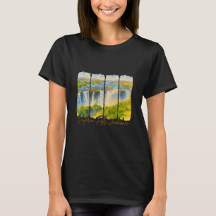 Camiseta Cachoeira Victoria Zimbwe Viagem Pincelada Victori