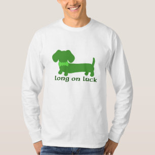 Camiseta Cachorrão de salto de Dia de São Patrício longo co