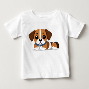 Camiseta Cachorrinho Beagle de Desenho Animado Adorável Dei