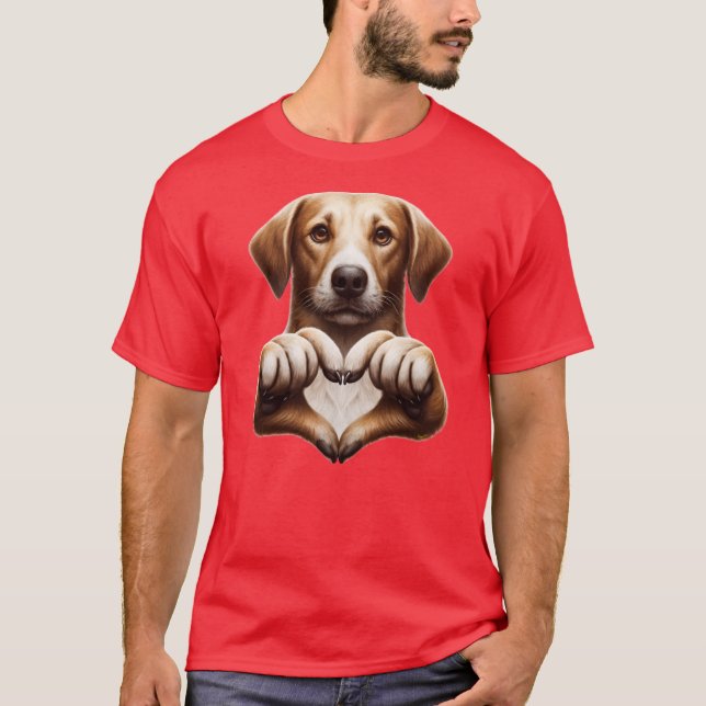 Camiseta Cachorrinho Coração (Frente)