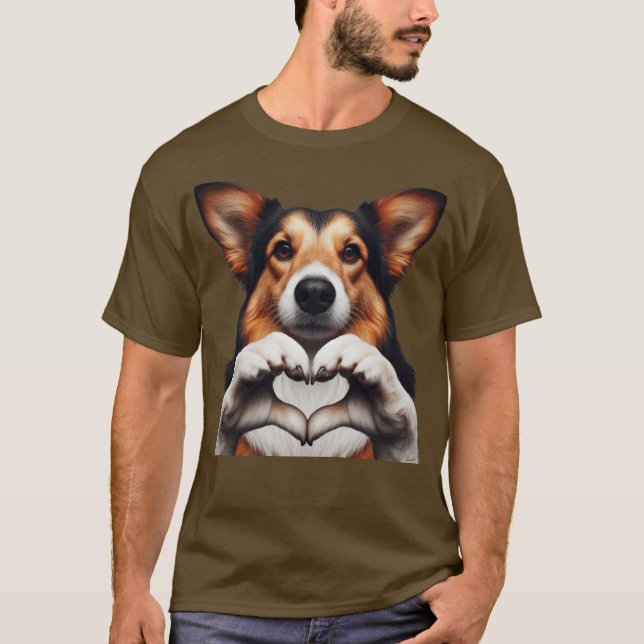 Camiseta Cachorrinho Coração (Frente)