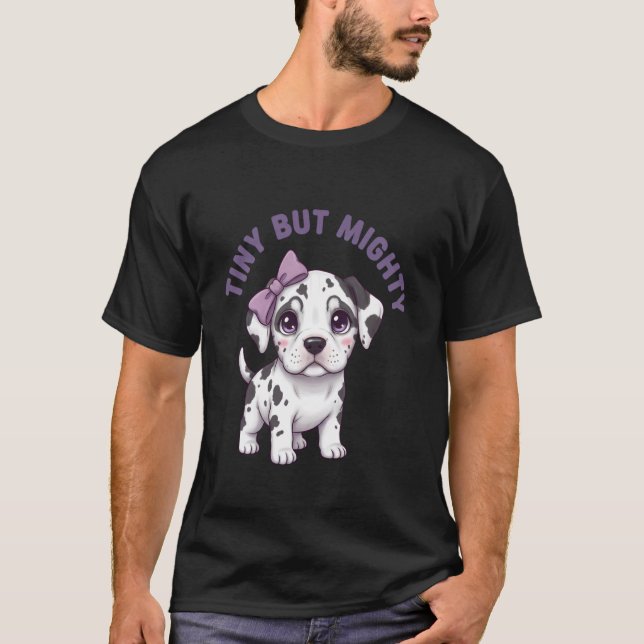 Camiseta Cachorrinho Dalmatas Pequeno Mas Poderoso (Frente)