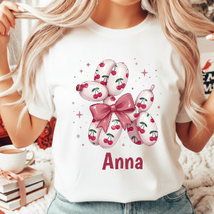 Camiseta Cachorrinho de Balão Cereja Coquette Estético Femi