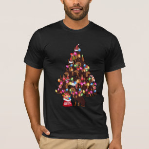 Camiseta Cachorrinho Doberman de Natal Fofo