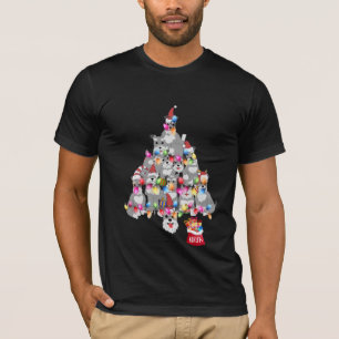 Camiseta Cachorrinho Fofinho de Natal Schnauzer Mi