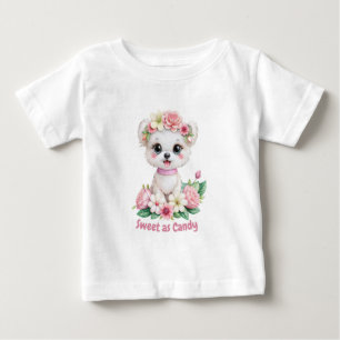 Camiseta Cachorrinho Fofo Doce Como Doce