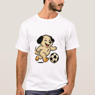 Camiseta Cachorrinho jogando futebol
