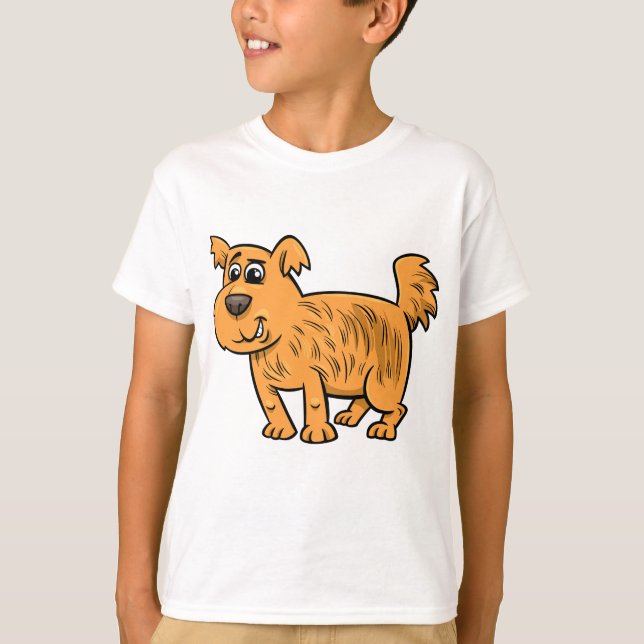 Camiseta Cachorrinho Laranja Desgrenhado (Frente)