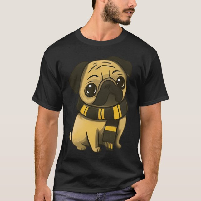 Camiseta Cachorrinho Mágico Cartoon Pug (Frente)