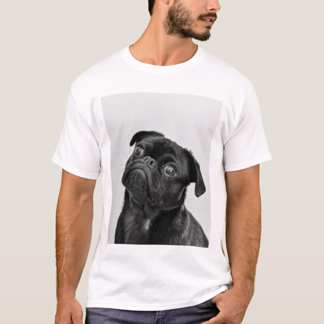 Camiseta cachorrinho preto (Frente)
