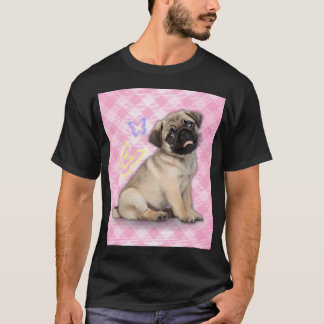 Camiseta Cachorrinho Pug Fofo Y2K - Estilo Início dos Anos 