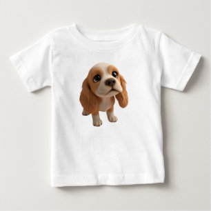 Camiseta Cachorrinho Spaniel Animado com Olhos Expressivos