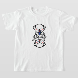 Camiseta Cachorrinhos Dalmatas Adoráveis Diversão com Mirti
