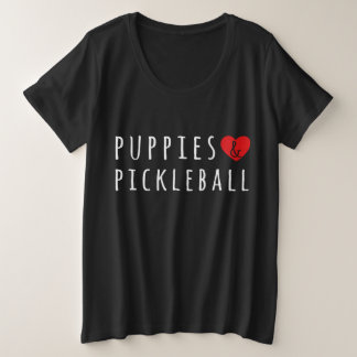 Camiseta Cachorrinhos E Pickelball Fofos Pickelball Homens 